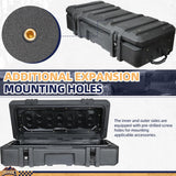 MGS 141 Quart Waterproof Cargo Case with Resting Kit & Inside Molle Panel Travel Assist Tires - Broaddict