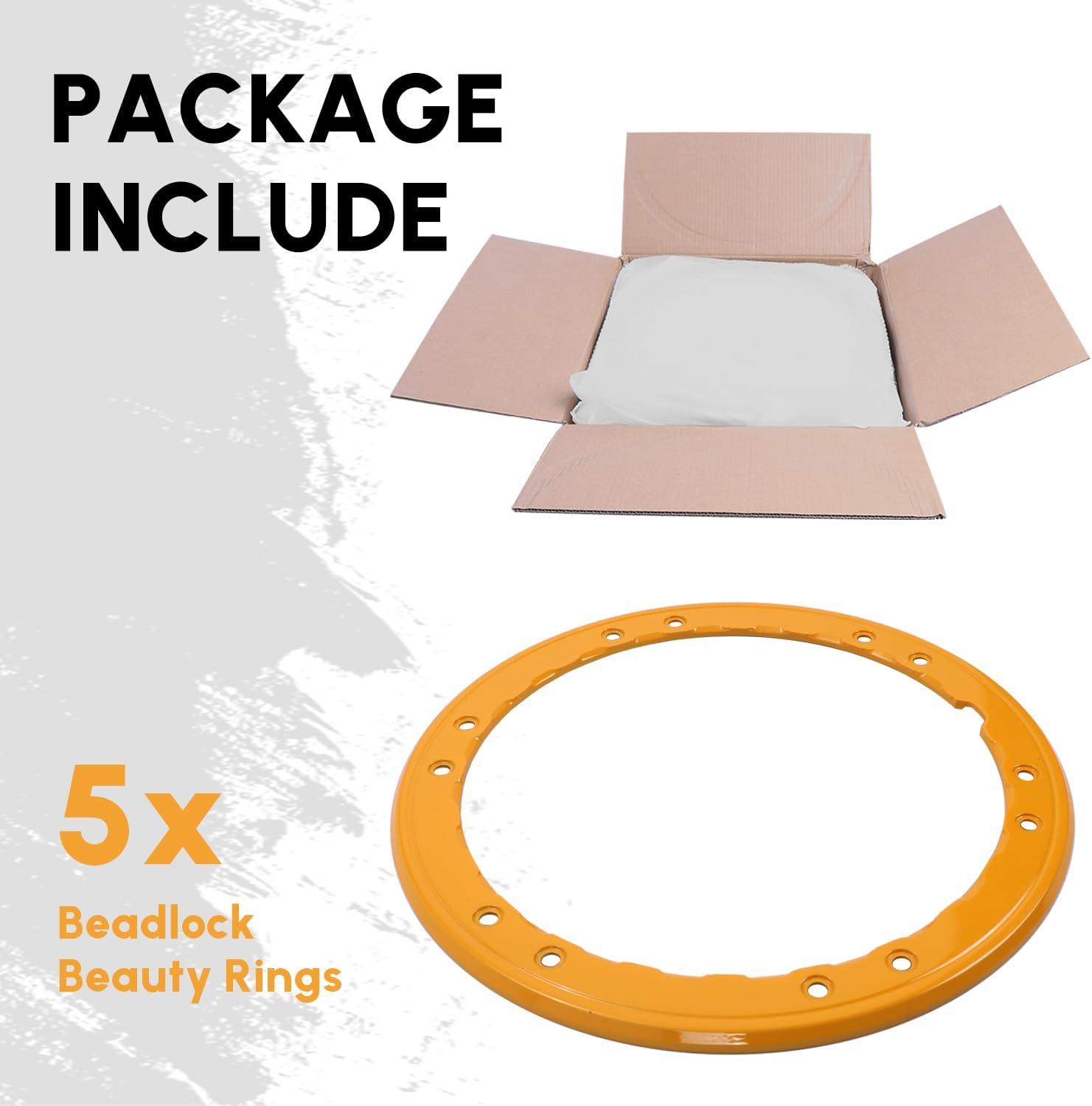 5X Bead Lock Trim Orange Rings Kit