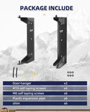 2x Aluminum Wall Mount Door Hanger Brackets - Broaddict