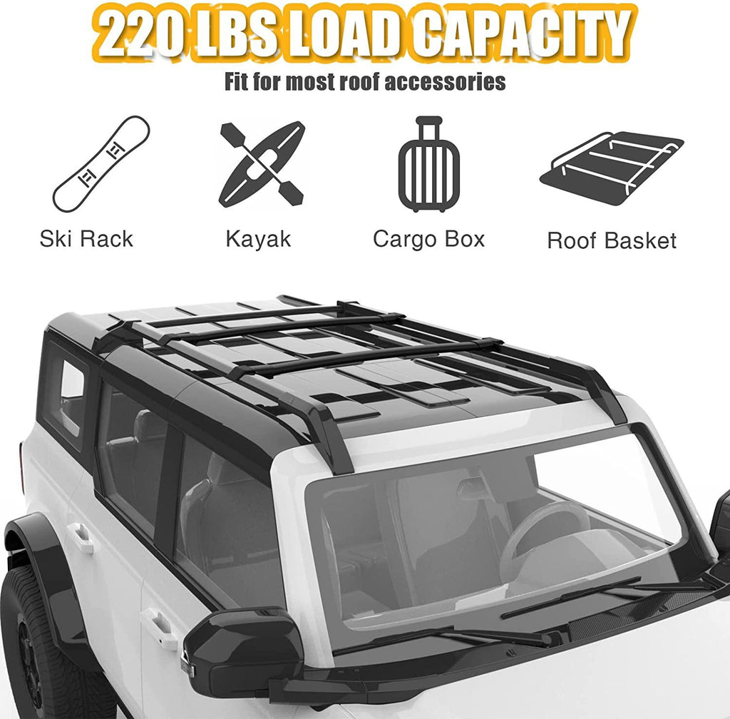 Roof Rack Cross Bars Kit Fit For 2021-2024 Ford Bronco 2/4 Door – BROADDICT